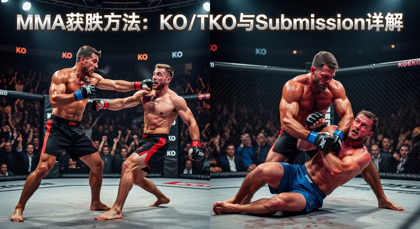 MMA胜利方式 KO/TKO Submission 统计分析
